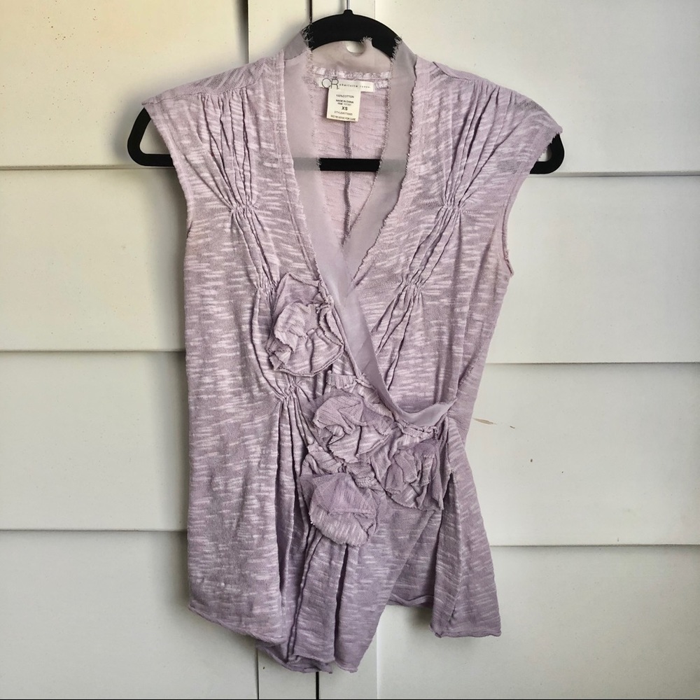 Lavender Flower Detail Top